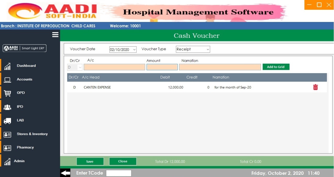 Hospital, Medical College, Nursing college Patient Billing Software Shimla Himachal Pradesh