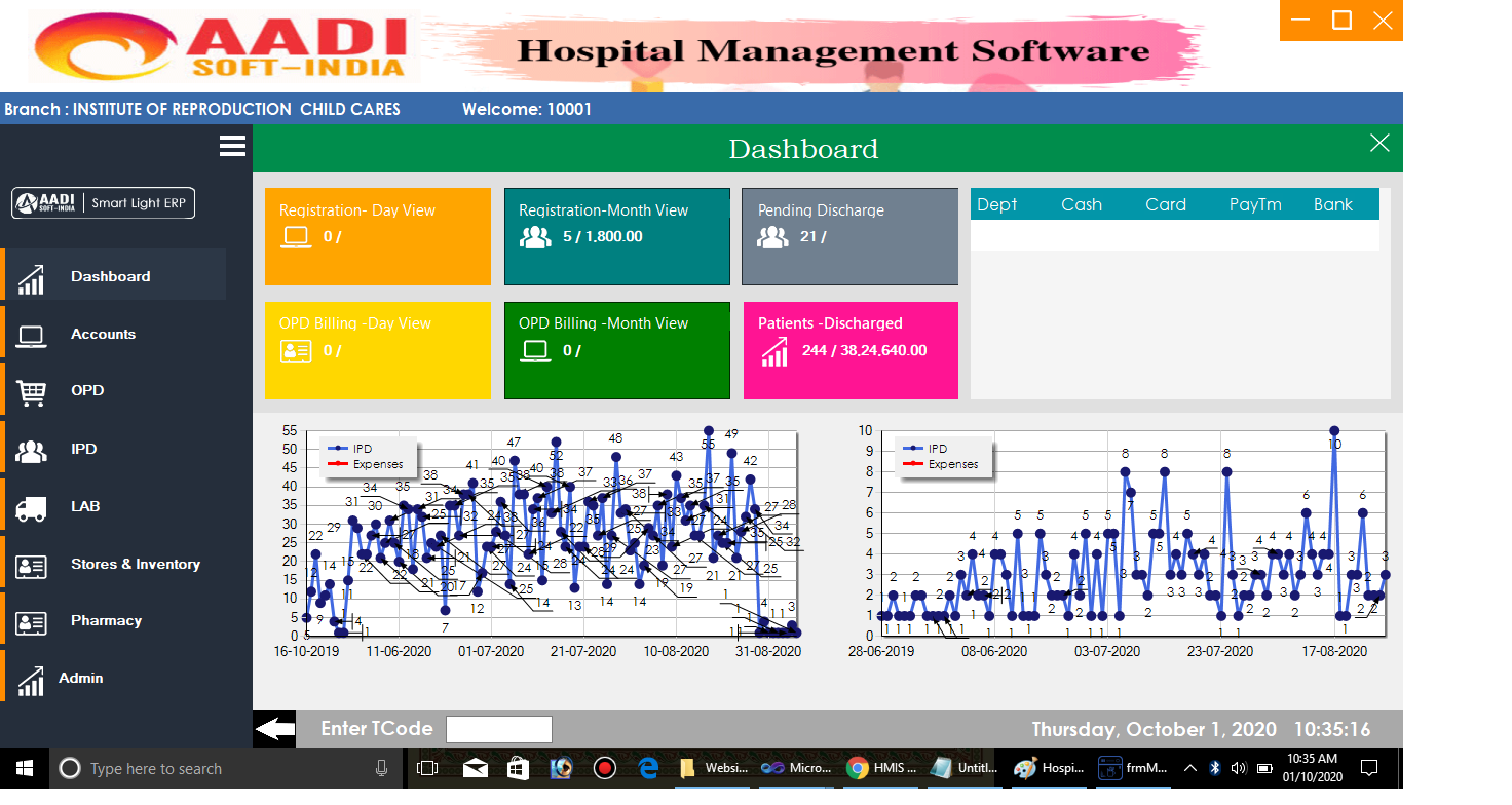 Hospital ERP Billing Software